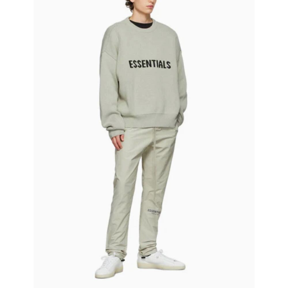 Fear of God Essentials Men's FW21 Knit Pullover Sweater Green Concrete Size XXL - Picture 13 of 16